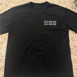 Faith Over Fear Black Men's Short Sleeve Tee